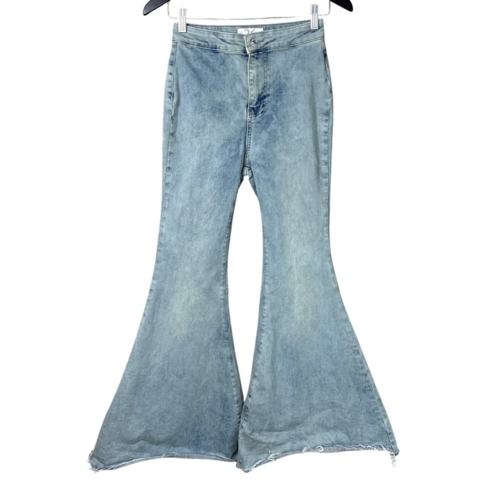 We The Free People Just Float On Jeans Flare Bell Bottom Light Blue SZ 26
